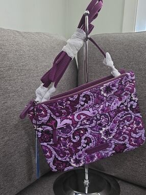 Vera Bradley LILAC PAISLEY Quilted Floral Crossbody